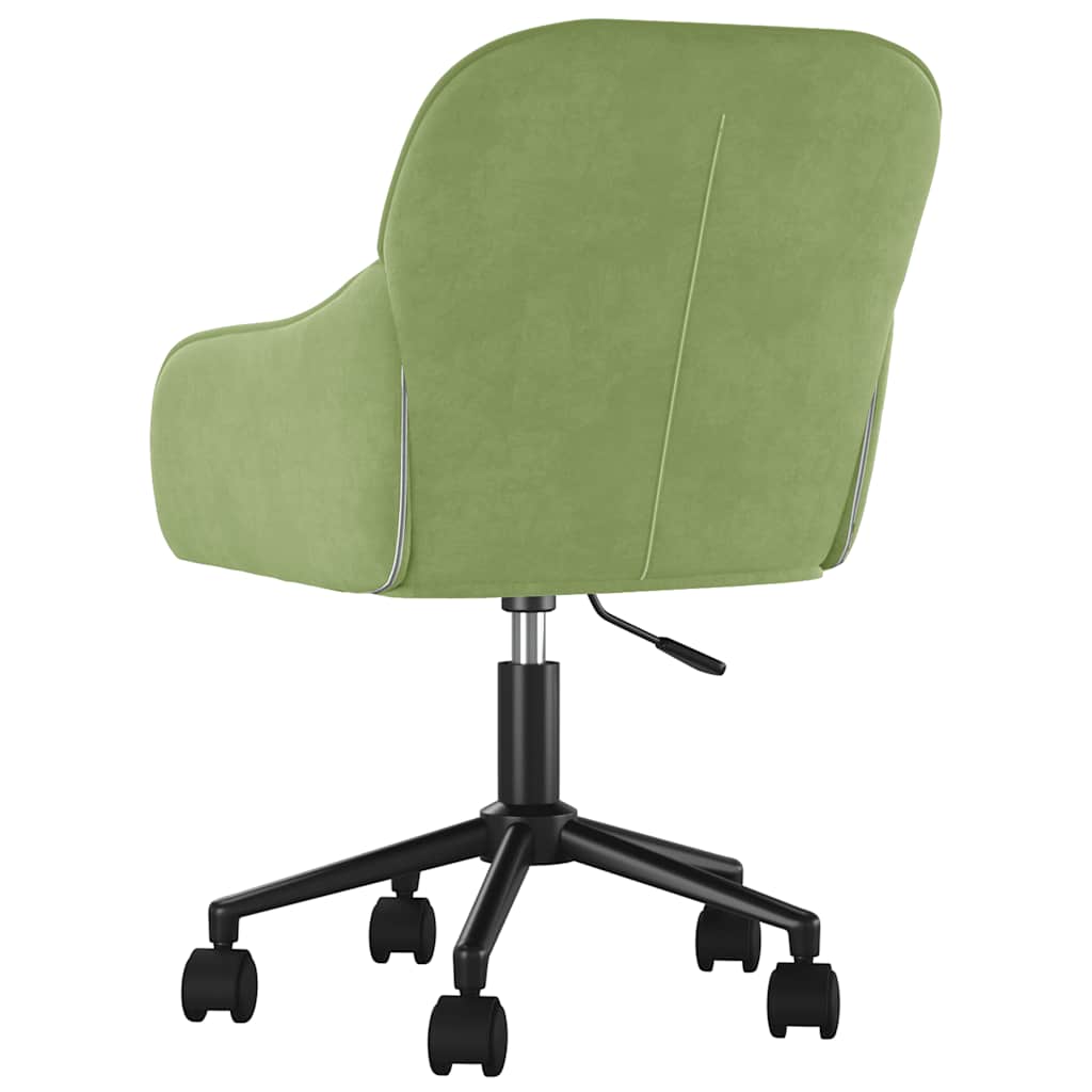 vidaXL Chaises de salle à manger pivotantes 2 pcs Vert clair Velours