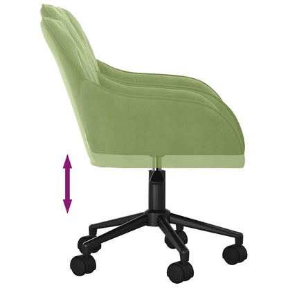 vidaXL Chaises de salle à manger pivotantes 2 pcs Vert clair Velours