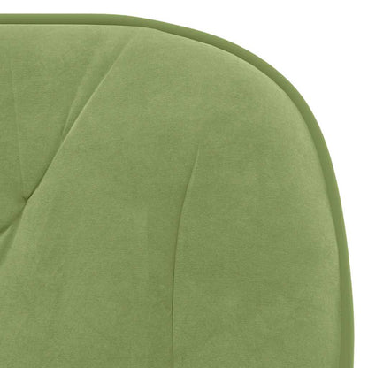 vidaXL Chaises de salle à manger pivotantes 2 pcs Vert clair Velours