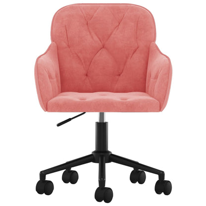 vidaXL Chaises de salle à manger 2 pcs Pivotantes Velours rose