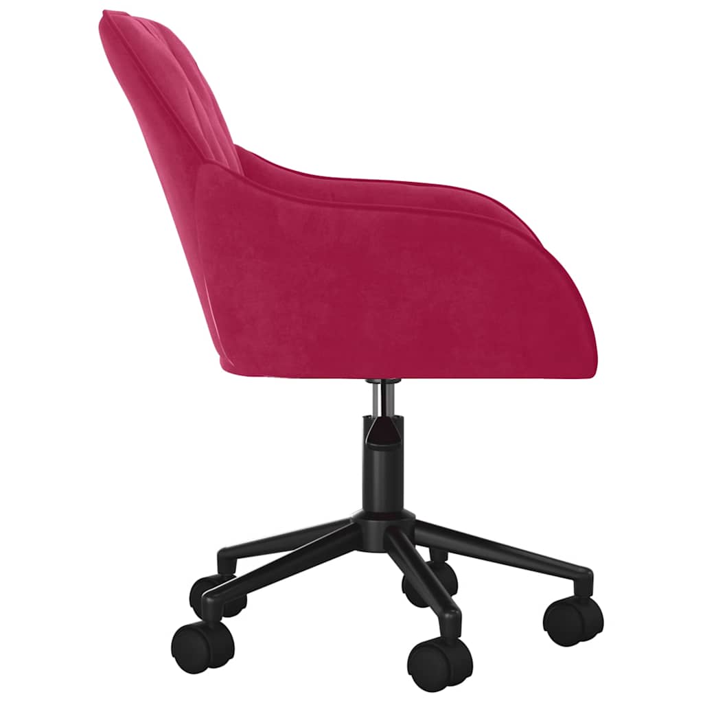 vidaXL Chaises de salle à manger pivotantes 2 pcs Velours rouge bordeaux