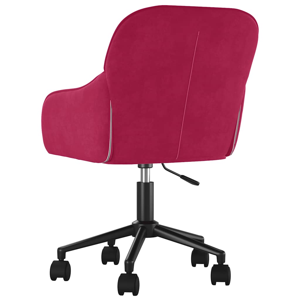vidaXL Chaises de salle à manger pivotantes 2 pcs Velours rouge bordeaux
