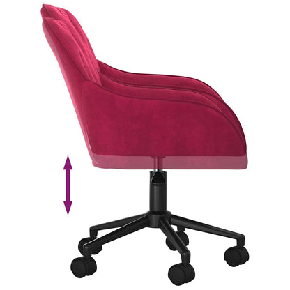 vidaXL Chaises de salle à manger pivotantes 2 pcs Velours rouge bordeaux
