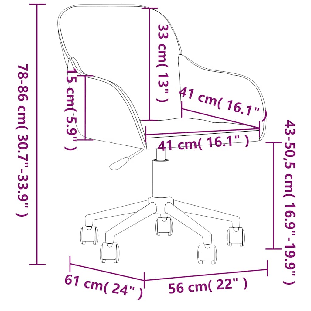 vidaXL Chaises de salle à manger pivotantes 2 pcs Velours rouge bordeaux