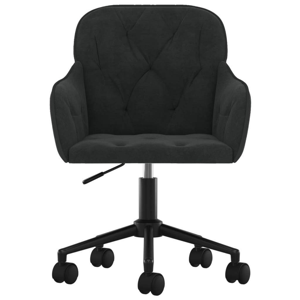vidaXL Chaises de salle à manger pivotantes 2 pcs Velours noir