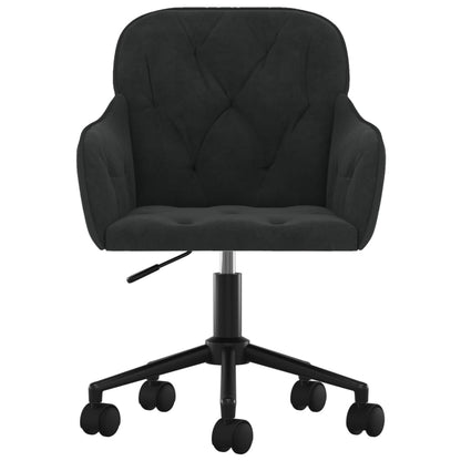 vidaXL Chaises de salle à manger pivotantes 2 pcs Velours noir