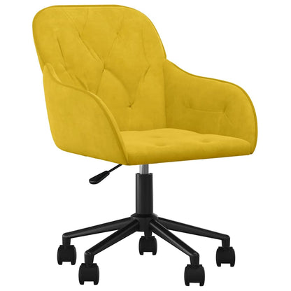 vidaXL Chaises de salle à manger pivotantes 2 pcs Velours Jaune