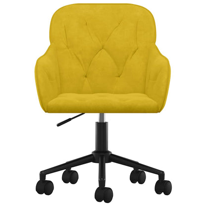 vidaXL Chaises de salle à manger pivotantes 2 pcs Velours Jaune