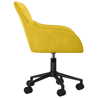vidaXL Chaises de salle à manger pivotantes 2 pcs Velours Jaune
