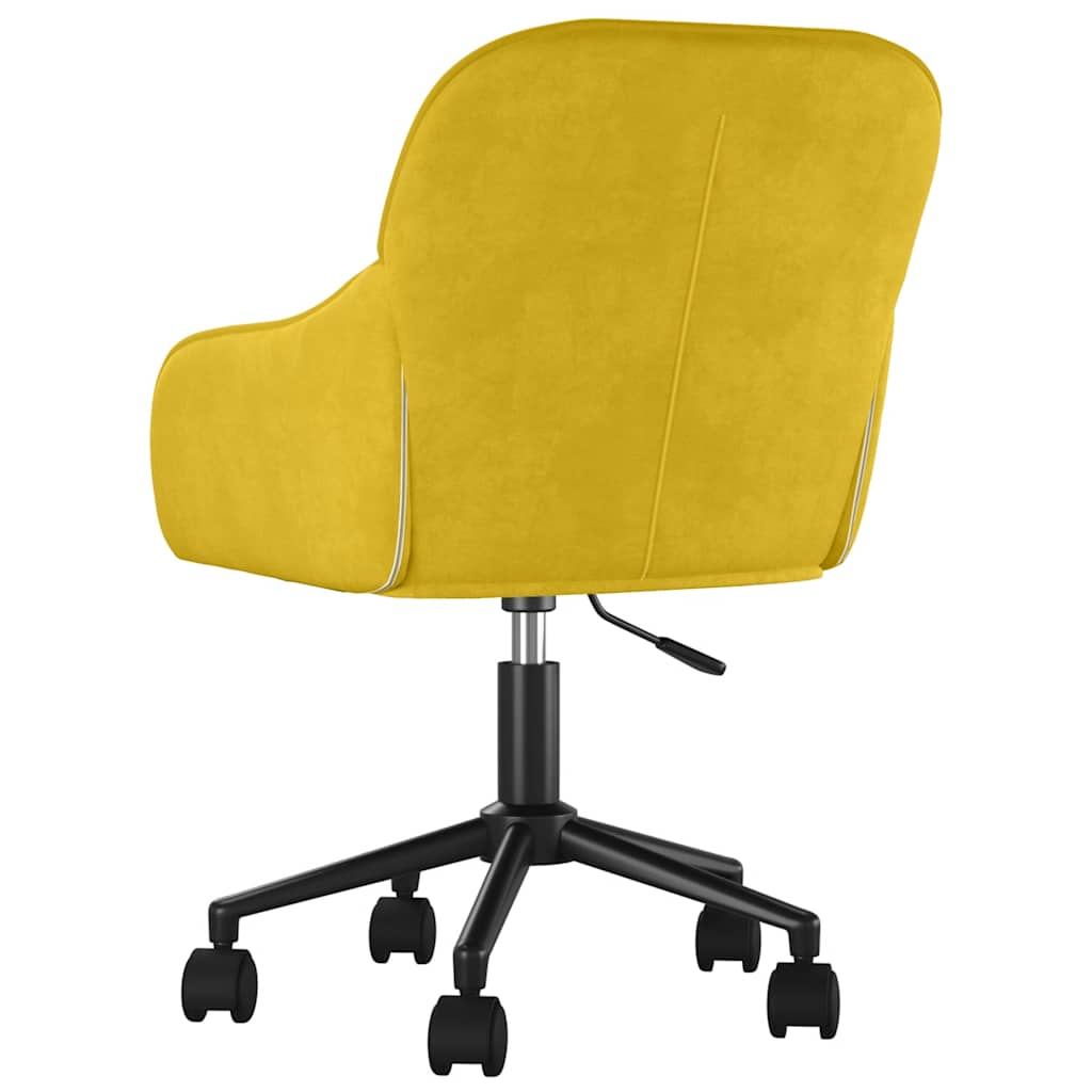 vidaXL Chaises de salle à manger pivotantes 2 pcs Velours Jaune
