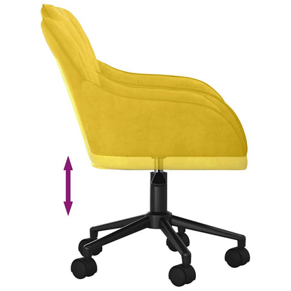 vidaXL Chaises de salle à manger pivotantes 2 pcs Velours Jaune