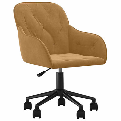 vidaXL Chaises de salle à manger pivotantes 2 pcs Velours marron
