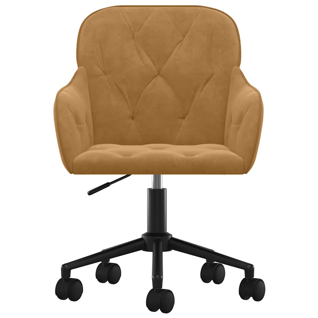 vidaXL Chaises de salle à manger pivotantes 2 pcs Velours marron