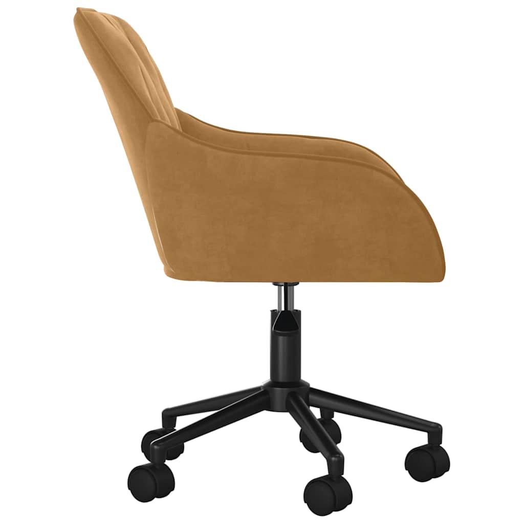 vidaXL Chaises de salle à manger pivotantes 2 pcs Velours marron