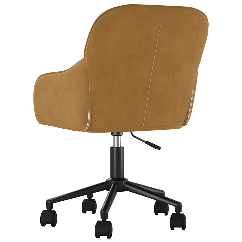 vidaXL Chaises de salle à manger pivotantes 2 pcs Velours marron