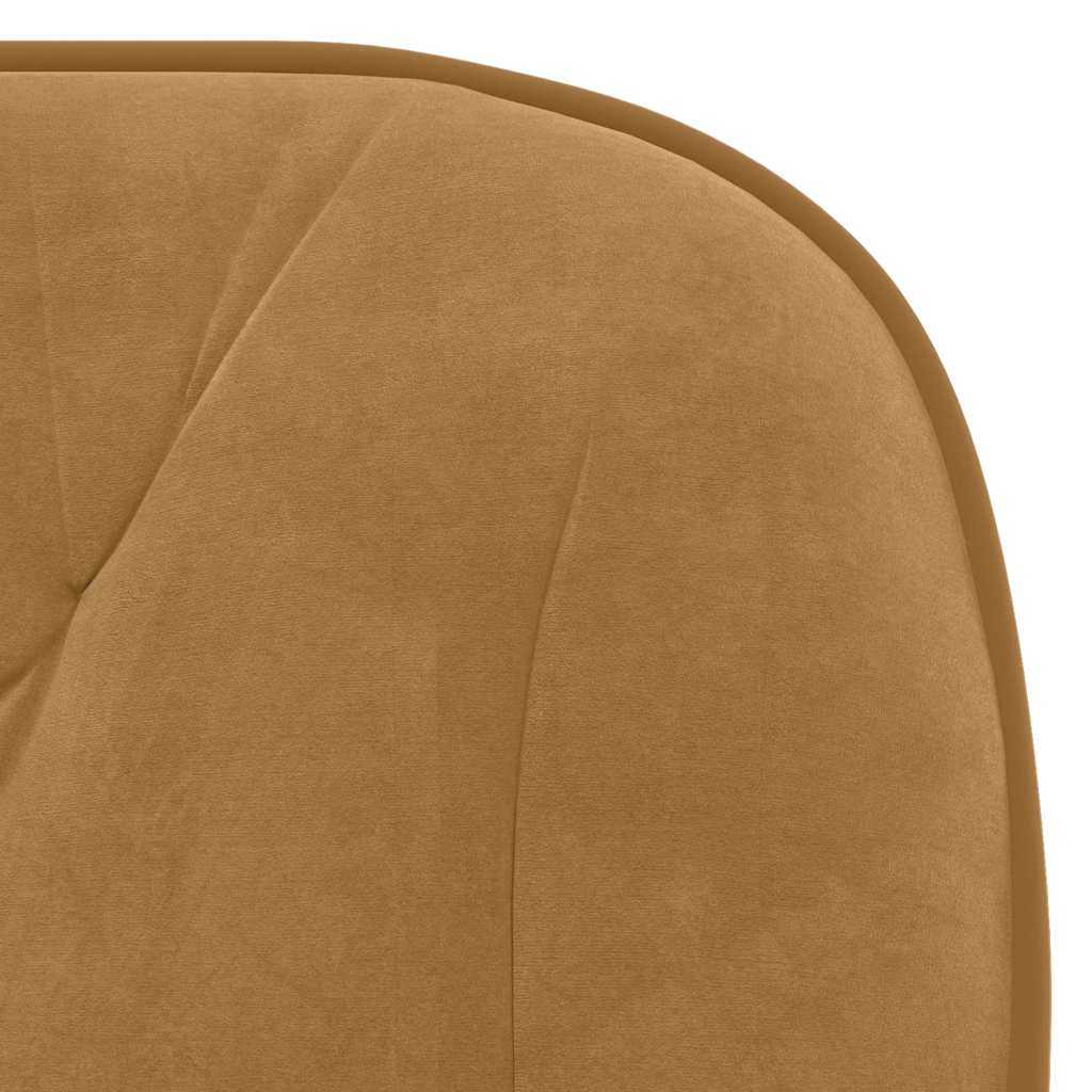 vidaXL Chaises de salle à manger pivotantes 2 pcs Velours marron