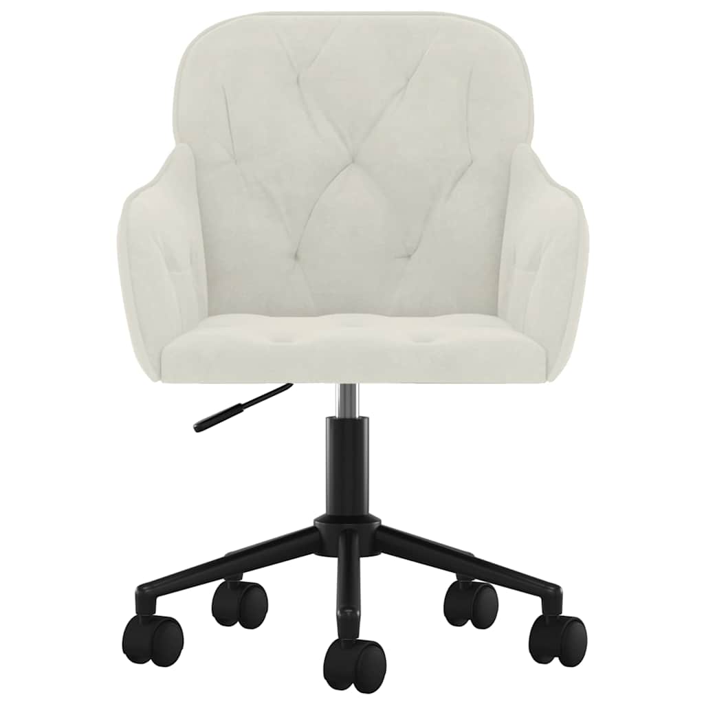 vidaXL Chaises de salle à manger pivotantes 2 pcs Crème Velours