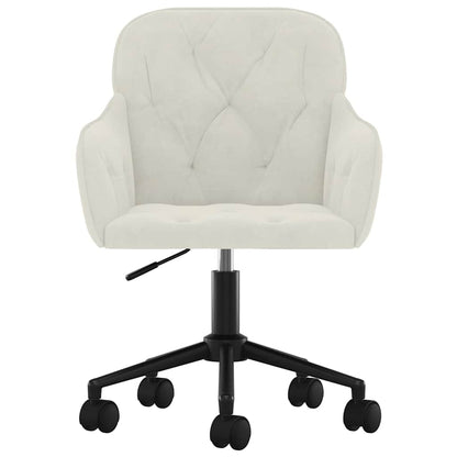 vidaXL Chaises de salle à manger pivotantes 2 pcs Crème Velours
