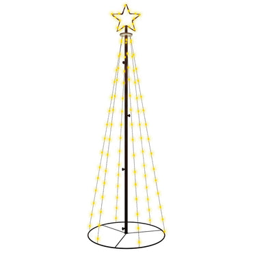 vidaXL LED-Weihnachtsbaum Kegelform Warmweiß 108 LEDs 70x180 cm