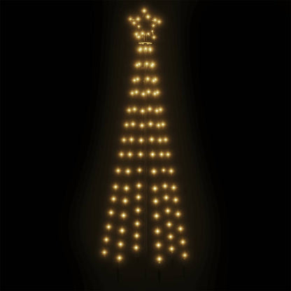 vidaXL LED-Weihnachtsbaum Kegelform Warmweiß 108 LEDs 70x180 cm