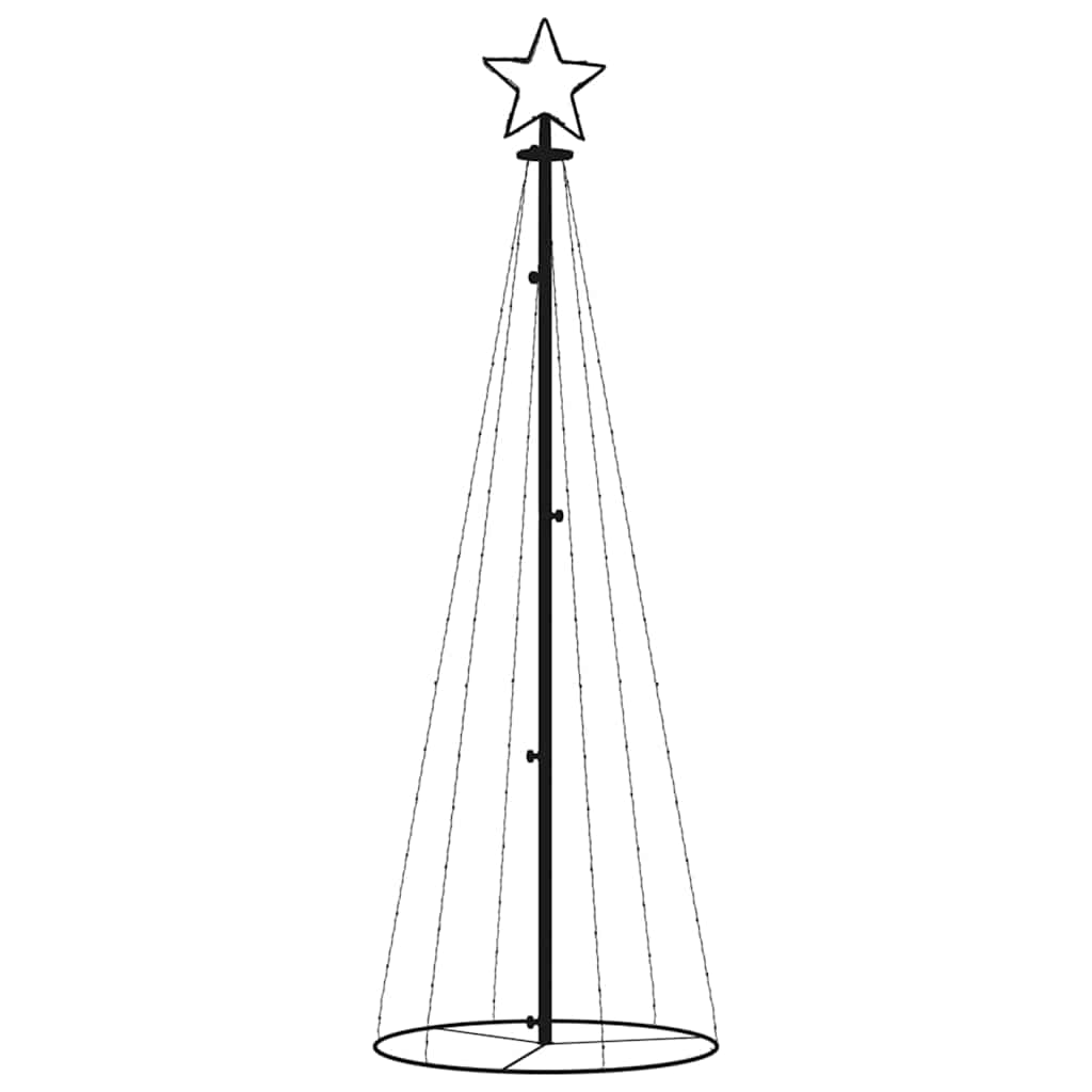 vidaXL LED-Weihnachtsbaum Kegelform Mehrfarbig 108 LEDs 70x180 cm