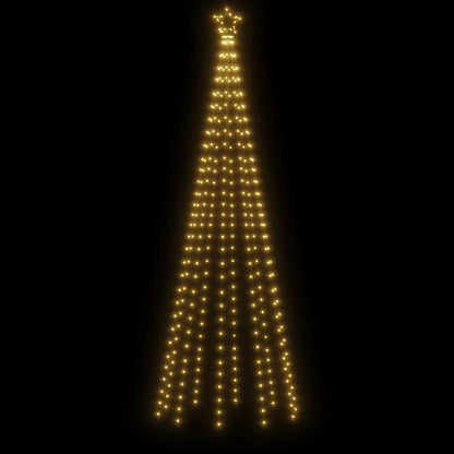 vidaXL LED-Weihnachtsbaum Kegelform Warmweiß 310 LEDs 100x300 cm