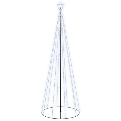 vidaXL LED-Weihnachtsbaum Kegelform Kaltweiß 310 LEDs 100x300 cm