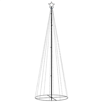 vidaXL LED-Weihnachtsbaum Kegelform Kaltweiß 310 LEDs 100x300 cm
