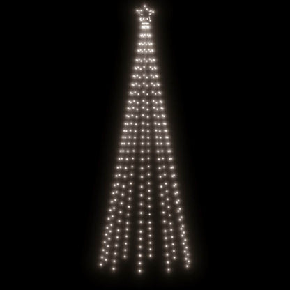 vidaXL LED-Weihnachtsbaum Kegelform Kaltweiß 310 LEDs 100x300 cm