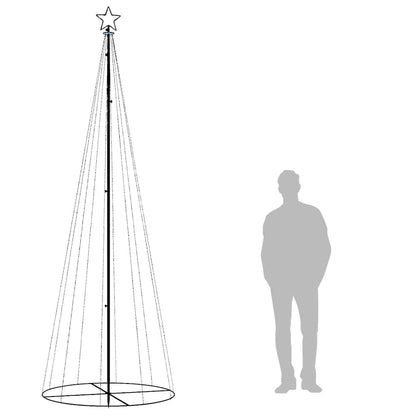 vidaXL LED-Weihnachtsbaum Kegelform Blau 310 LEDs 100x300 cm