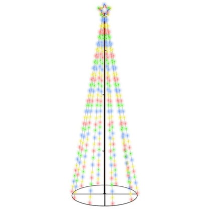 vidaXL LED-Weihnachtsbaum Kegelform Mehrfarbig 310 LEDs 100x300 cm