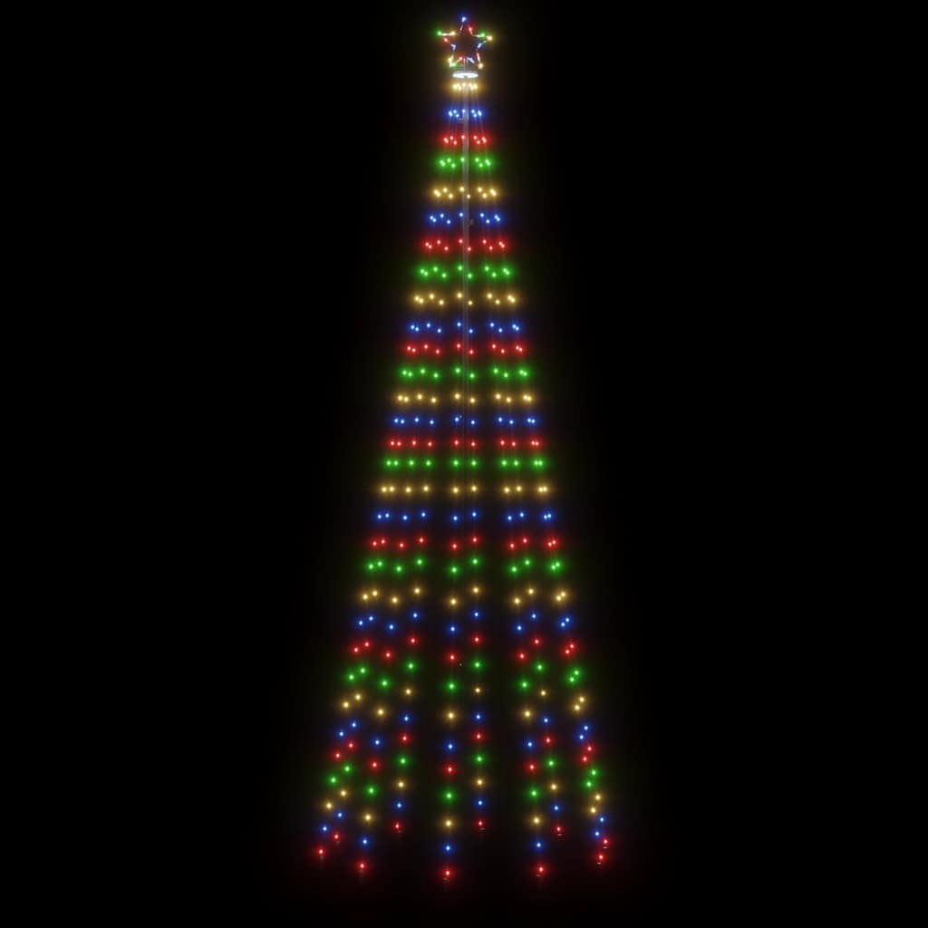 vidaXL LED-Weihnachtsbaum Kegelform Mehrfarbig 310 LEDs 100x300 cm