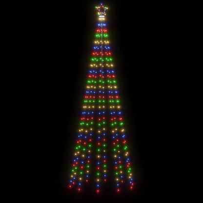 vidaXL LED-Weihnachtsbaum Kegelform Mehrfarbig 310 LEDs 100x300 cm