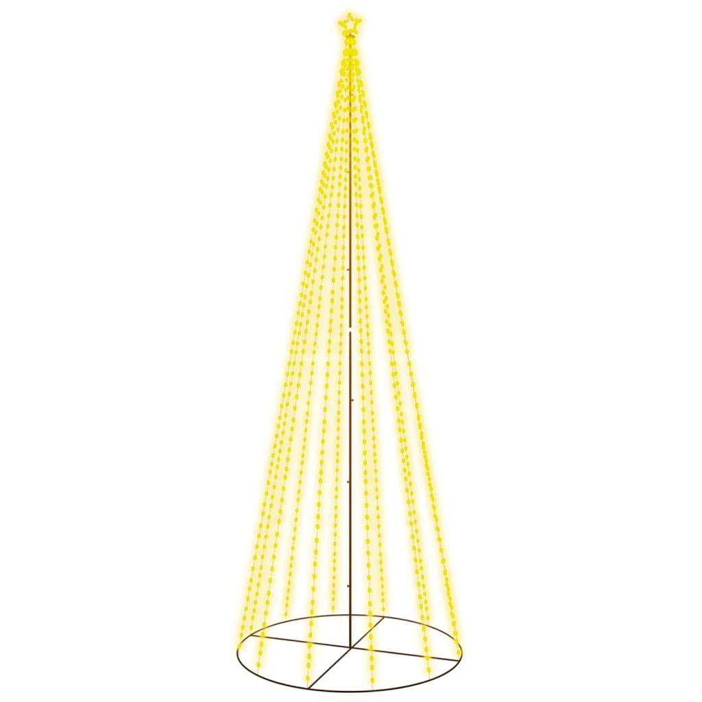 vidaXL LED-Weihnachtsbaum Kegelform Warmweiß 732 LEDs 160x500 cm
