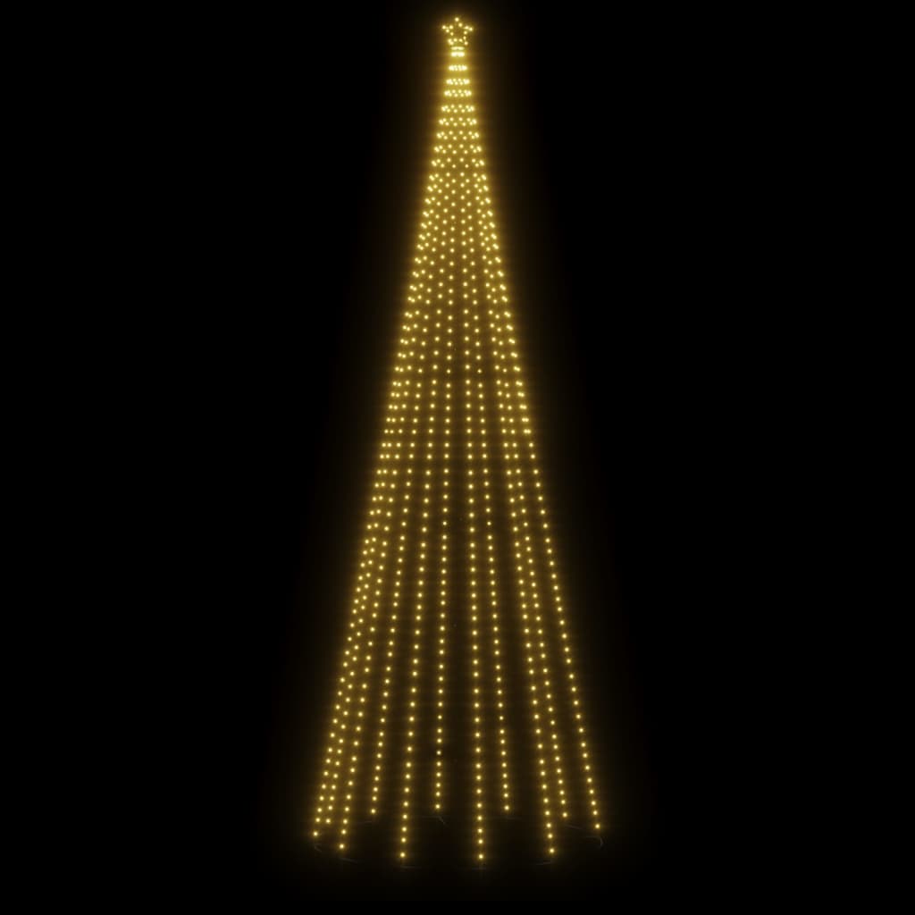 vidaXL LED-Weihnachtsbaum Kegelform Warmweiß 732 LEDs 160x500 cm