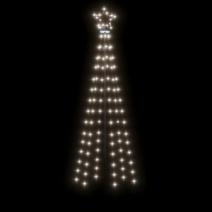vidaXL LED-Weihnachtsbaum mit Erdnägeln Kaltweiß 108 LEDs 180 cm