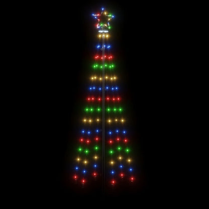 vidaXL LED-Weihnachtsbaum mit Erdnägeln Mehrfarbig 108 LEDs 180 cm