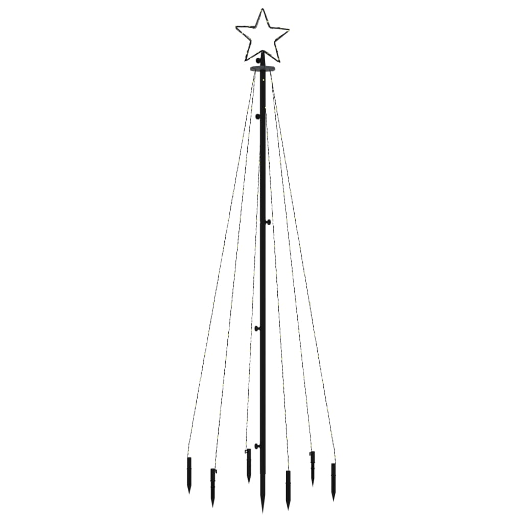 vidaXL LED-Weihnachtsbaum mit Erdnägeln Blau 108 LEDs 180 cm