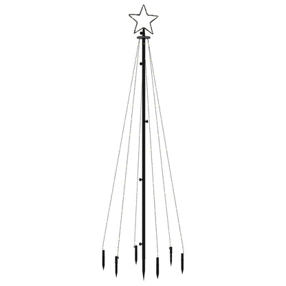 vidaXL LED-Weihnachtsbaum mit Erdnägeln Blau 108 LEDs 180 cm
