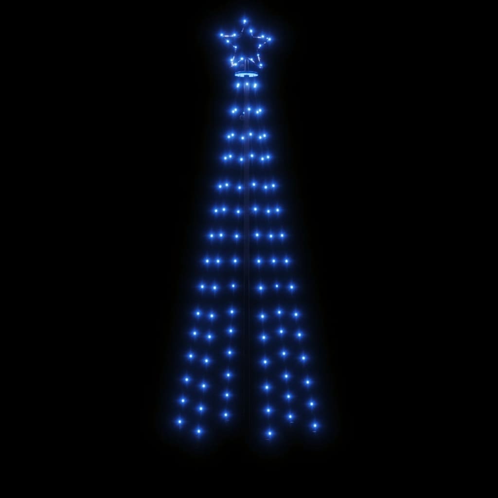vidaXL LED-Weihnachtsbaum mit Erdnägeln Blau 108 LEDs 180 cm