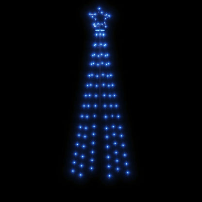 vidaXL LED-Weihnachtsbaum mit Erdnägeln Blau 108 LEDs 180 cm