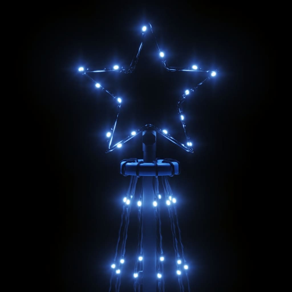 vidaXL LED-Weihnachtsbaum mit Erdnägeln Blau 108 LEDs 180 cm
