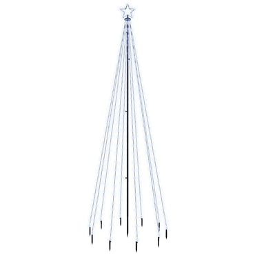 vidaXL LED-Weihnachtsbaum mit Erdnägeln Kaltweiß 310 LEDs 300 cm