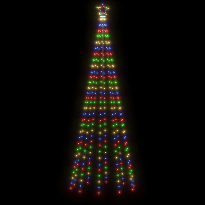 vidaXL Sapin de Noël à LED avec piquets de terre Multicolore 310 LED 300 cm