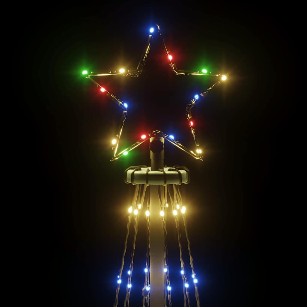 vidaXL Sapin de Noël à LED avec piquets de terre Multicolore 310 LED 300 cm