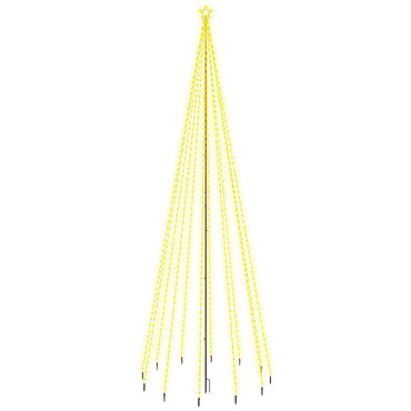 vidaXL LED-Weihnachtsbaum mit Erdnägeln Warmweiß 732 LEDs 500 cm
