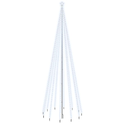 vidaXL LED-Weihnachtsbaum mit Erdnägeln Kaltweiß 732 LEDs 500 cm