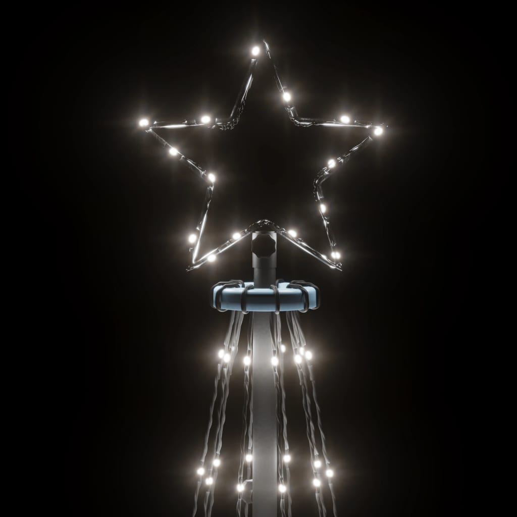 vidaXL LED-Weihnachtsbaum mit Erdnägeln Kaltweiß 732 LEDs 500 cm
