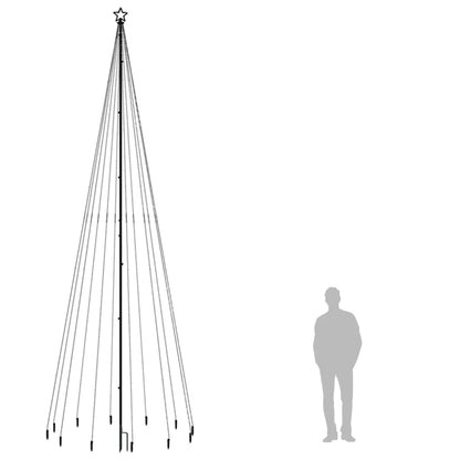 vidaXL LED-Weihnachtsbaum mit Erdnägeln Kaltweiß 732 LEDs 500 cm