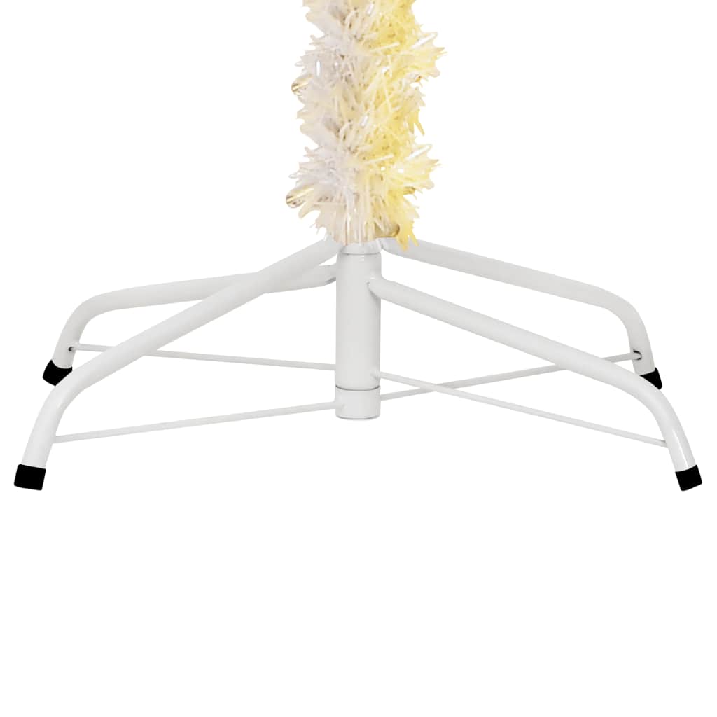 vidaXL Künstlicher Weihnachtsbaum Schillernde Spitzen Weiß 180 cm PVC